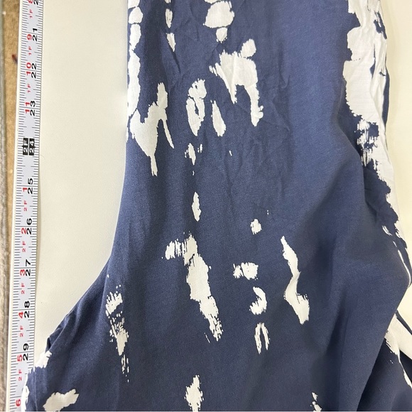 Buenos Ninos Jumpsuit Adult Small Blue White Wide Leg Pocket Tie Dye Flowy Women - Picture 10 of 14